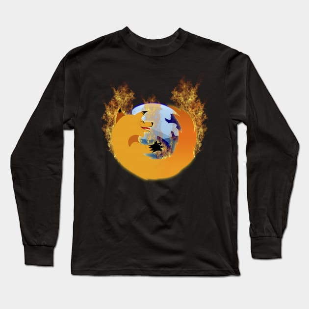 Cool Firefox Long Sleeve T-Shirt by ShockDesign